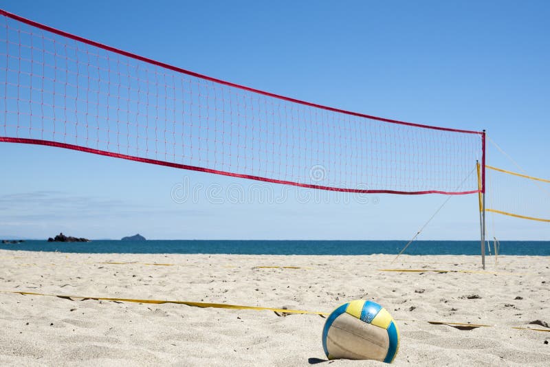 Volleyball on the beach. stock photo. Image of tauranga 28024176