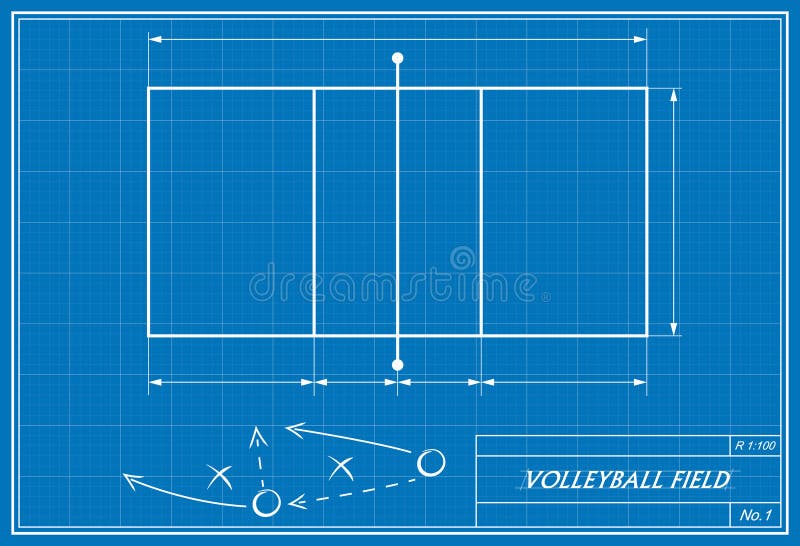 Volleyball Blueprint Stock Illustrations 9 Volleyball Blueprint Stock