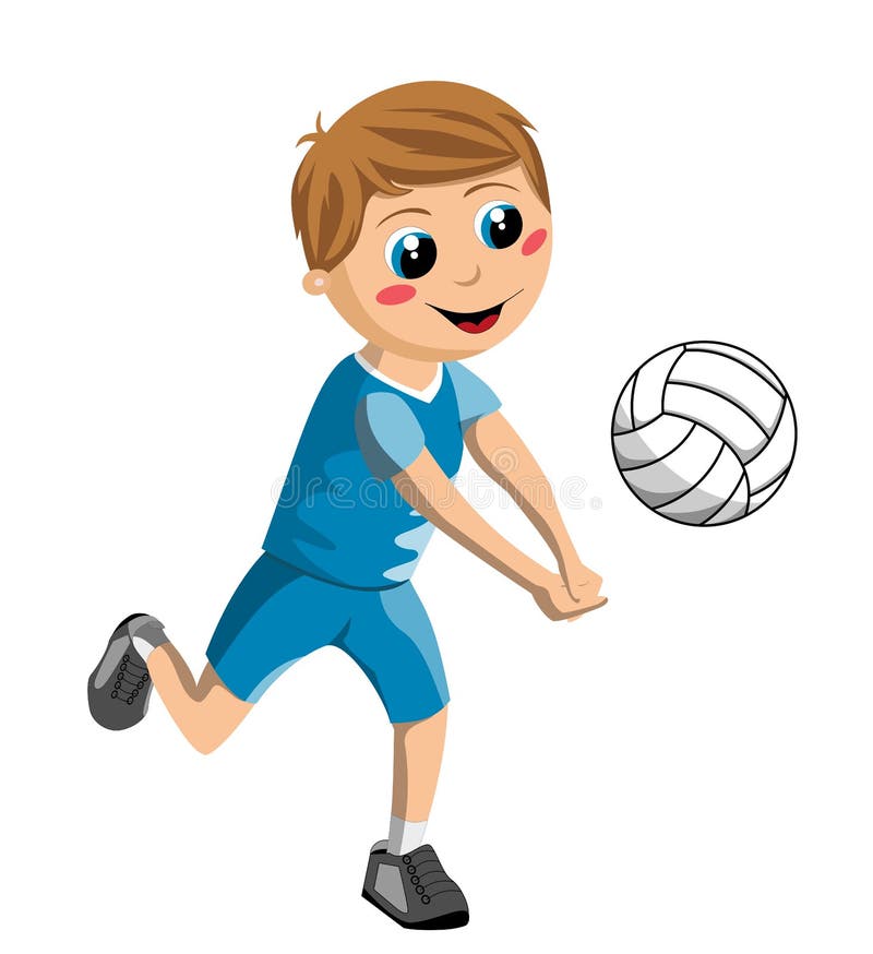 Volleyball Boy stock illustration. Illustration of health - 27596503