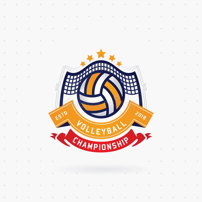 Volleyball Championship Logo Stock Vector - Illustration of badge ...