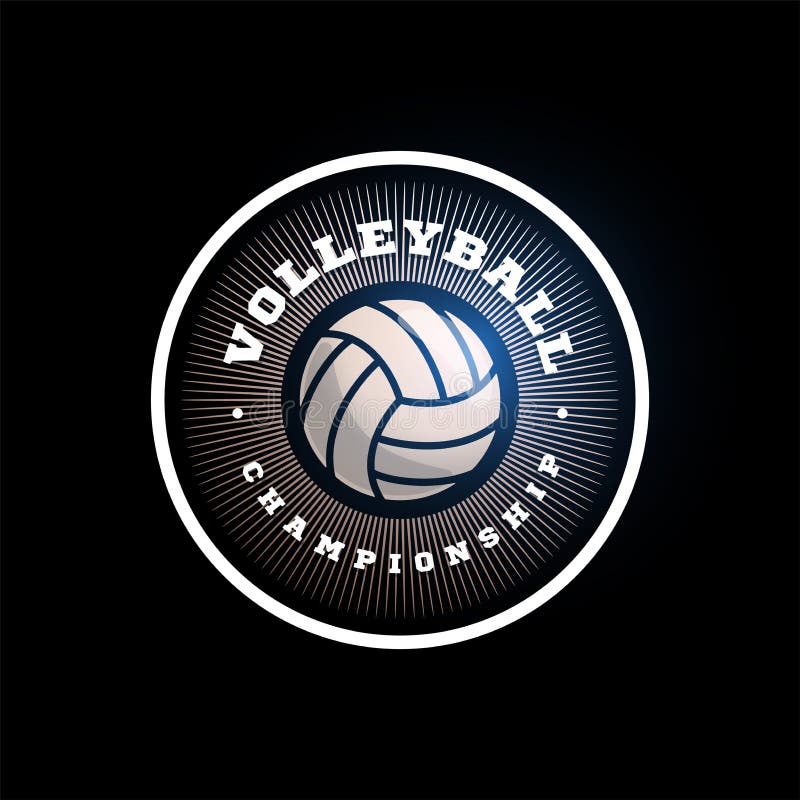 Volleyball Circular Vector Logo. Modern Professional Typography Sport ...