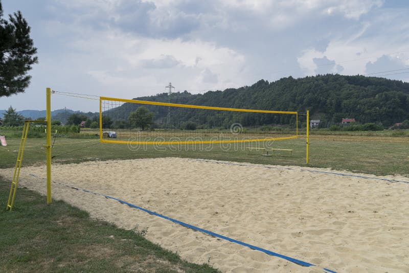 Volleyball Court Stock Photo - Image: 58044282