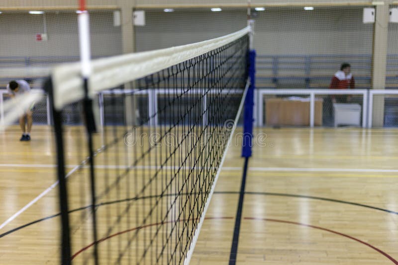 Volleyball Court, Net and Ball, Sports Volleyball Arena Stock Photo ...