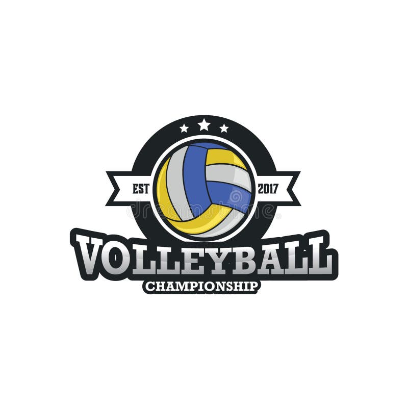 Volleyball Logo Design Template Stock Vector - Illustration of activity ...