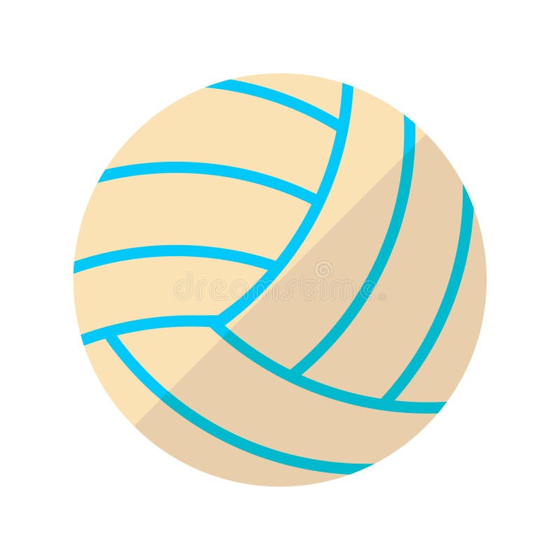 Volleyball Flat Icon stock vector. Illustration of leisure 123573292
