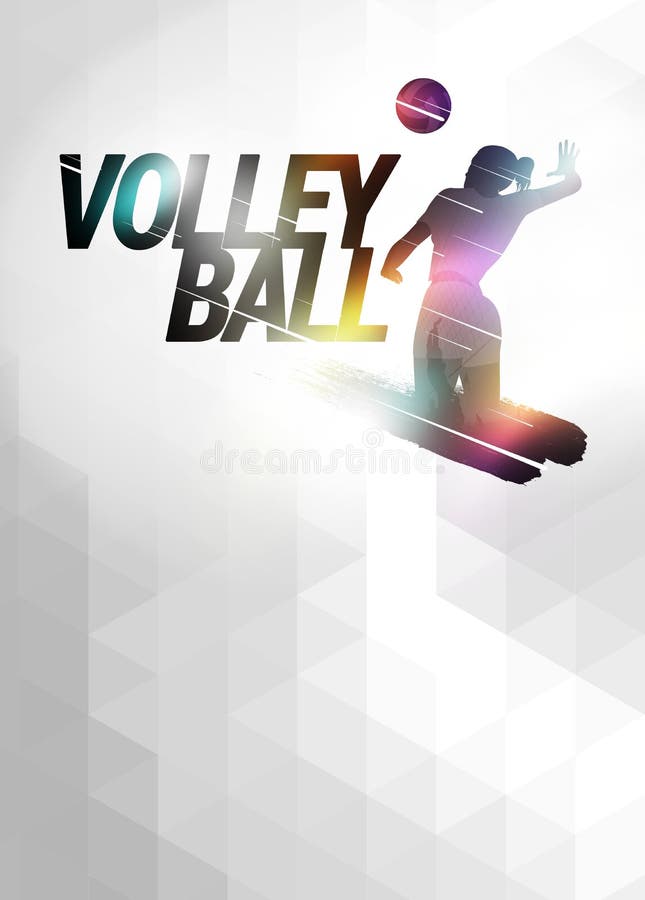 Volleyball Flat Polygon Background Stock Illustration Illustration of