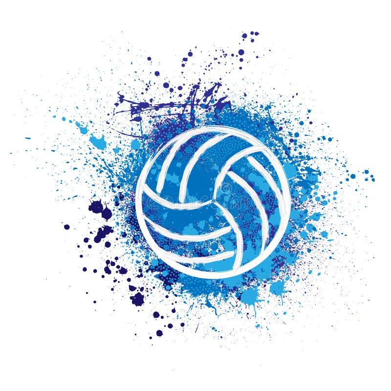 Volleyball Grunge Background Stock Vector - Illustration of silhouette ...