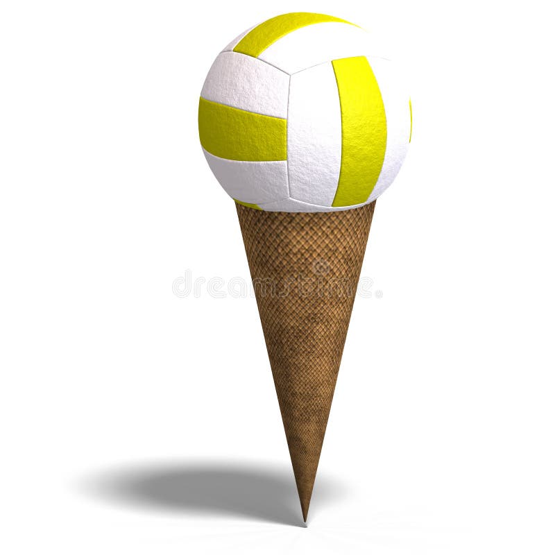 Volleyball In An Ice Cream Cone Stock Image Image 11234231