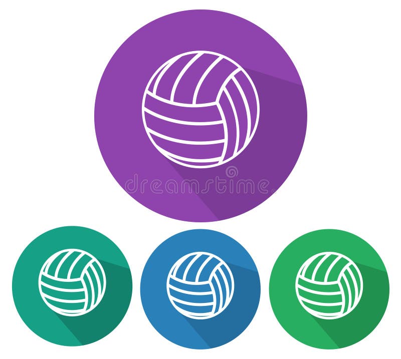 Volleyball Icon. Flat Design Stock Illustration Illustration of shape
