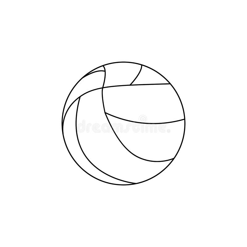 Volleyball Icon Isilated on White Background. Line Style Stock ...