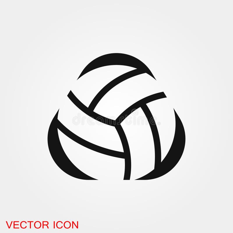 Volleyball Icon Vector Sign Symbol for Design Stock Illustration Illustration of flat, team