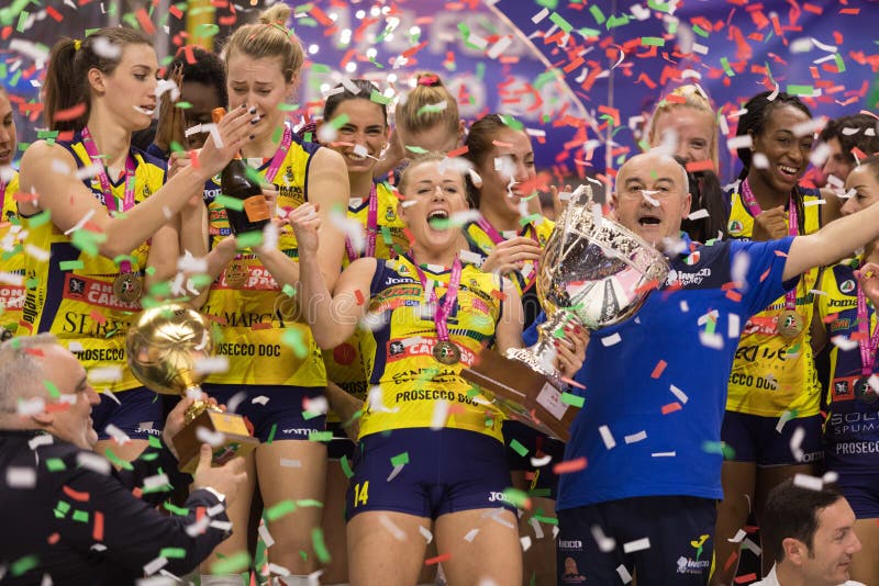 Volleyball Italian Women Cup Finals 2020 - Imoco Conegliano vs Unet E-work Yamamay Busto Arsizio stock images Volleyball Italian Women Cup Finals 2020 - Imoco Conegliano vs Unet E-work Yamamay Busto Arsizio stock images