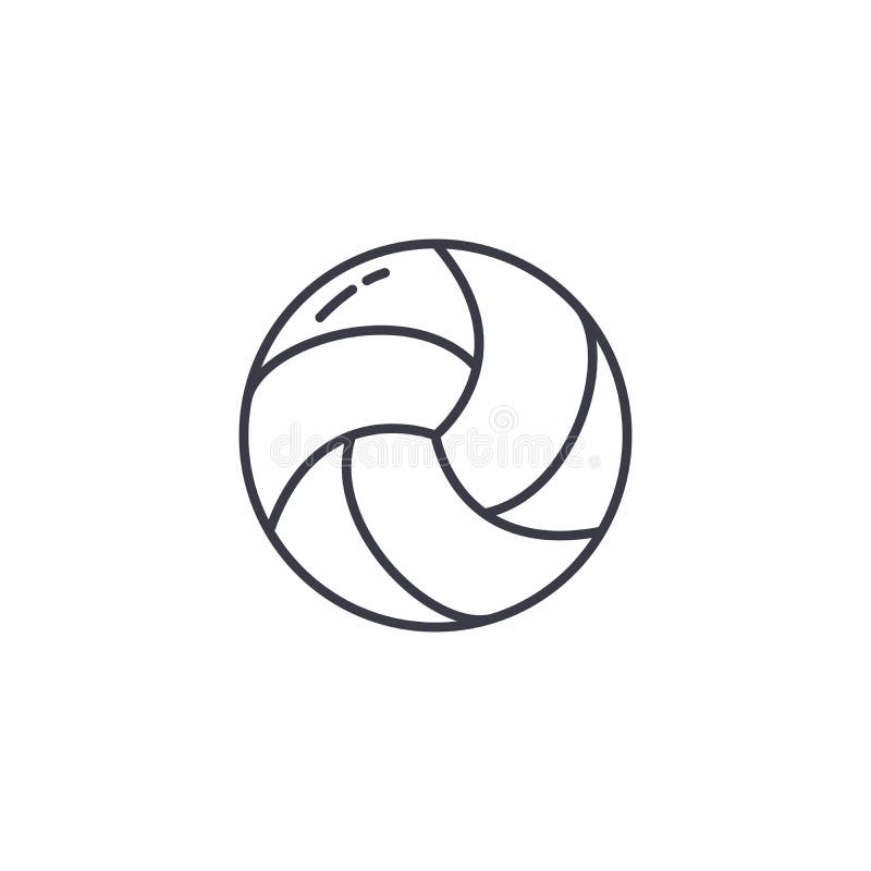 Volleyball Linear Icon Concept. Volleyball Line Vector Sign, Symbol