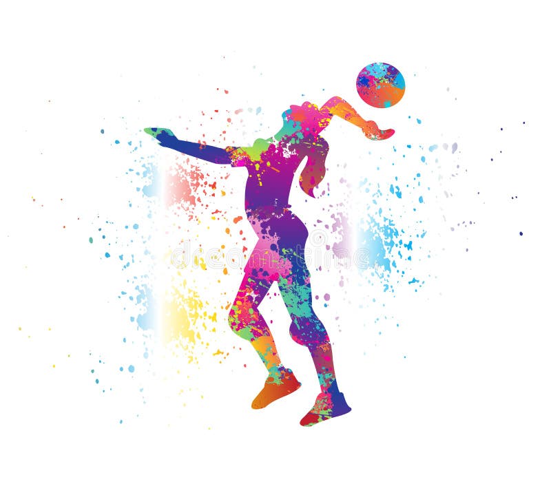 Volleyball Logo Design. Colorful Sport Background. Stock Vector ...