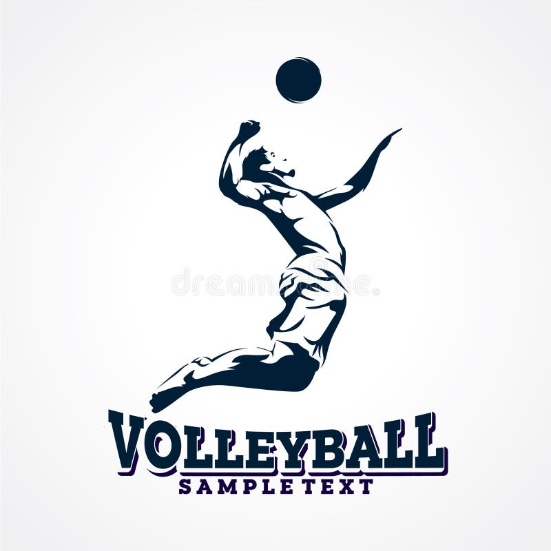 Volleyball Logo Design Template Stock Vector - Illustration of activity ...