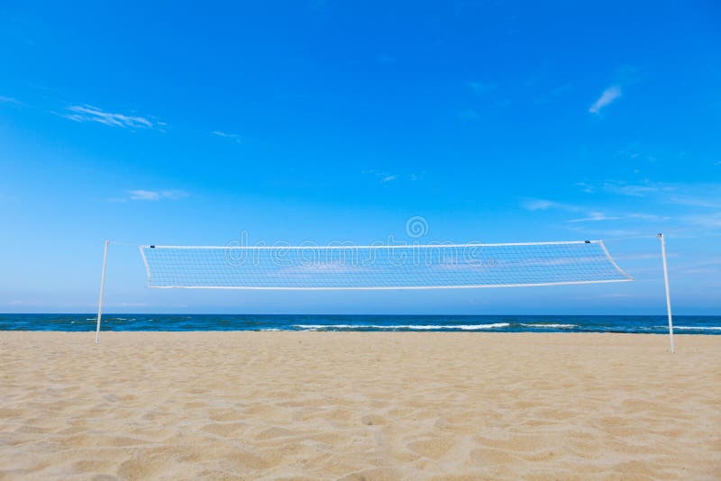 Volleyball Net on the Beach. Stock Image Image of team, sunny 66118027