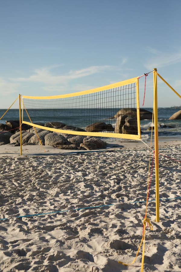 Volleyball Net on the Beach Stock Photo Image of sunny, outdoors