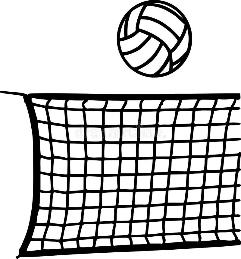 Volleyball flying over net stock vector. Illustration of symbol - 85498454