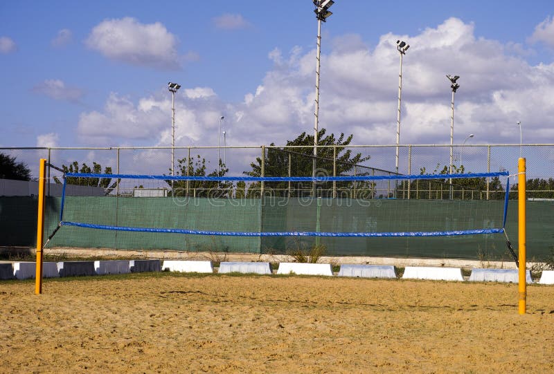 Volleyball Net on Sand Court Stock Image Image of recreation, grid