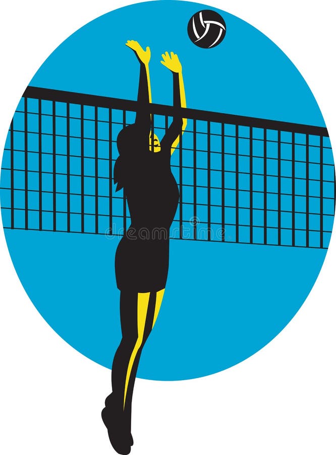 Volleyball Serve Clipart Girl