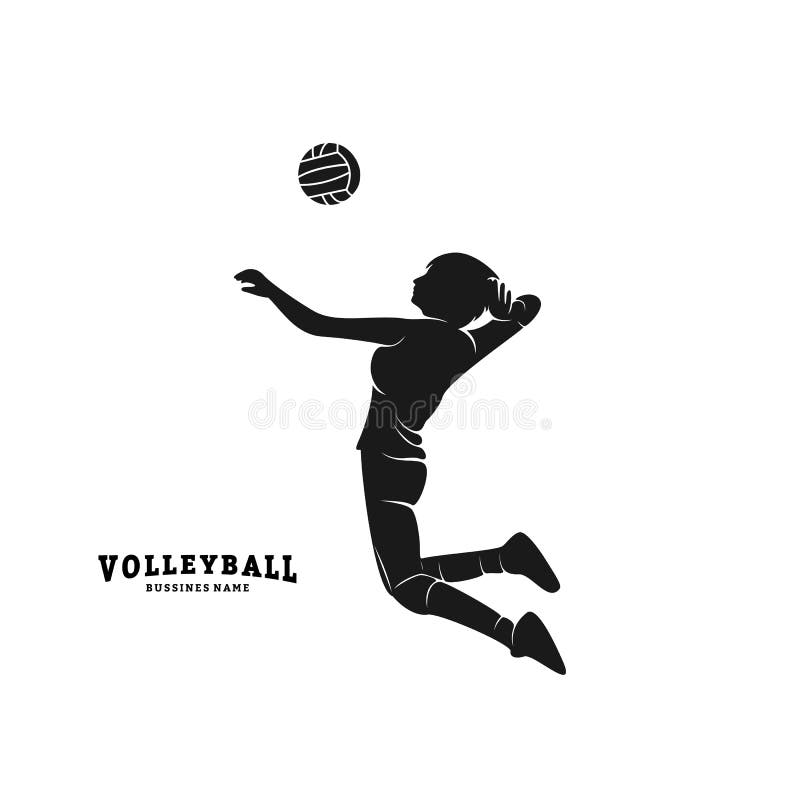 volleyball silhouette hitting