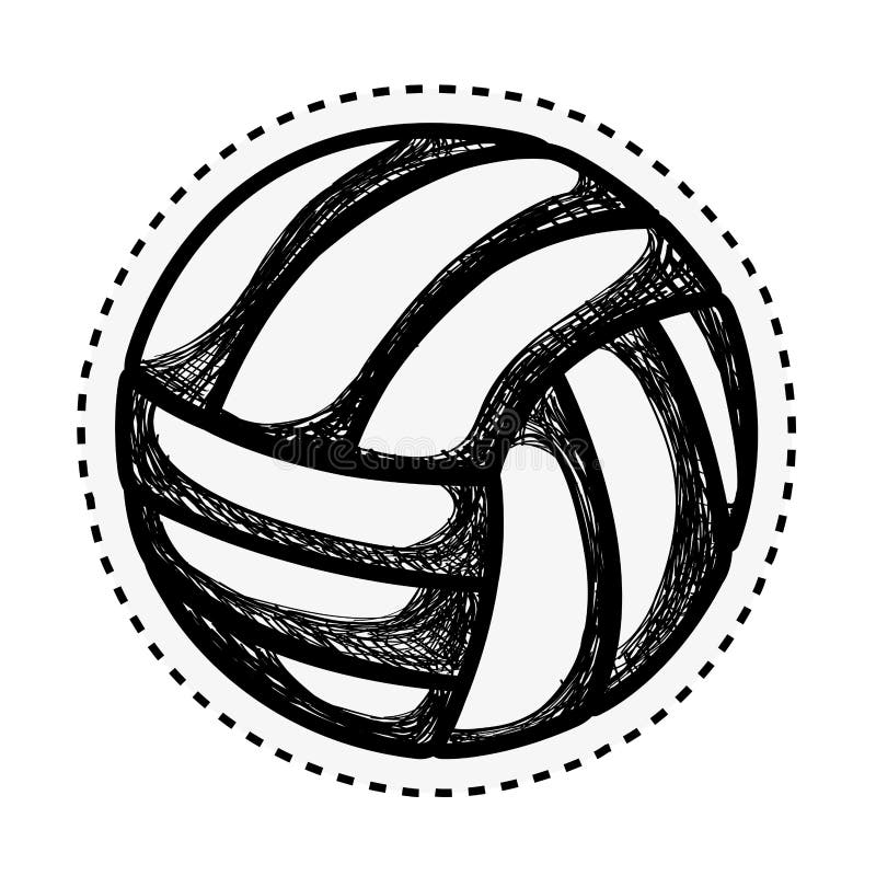 Volleyball Sport Emblem Icon Stock Illustration - Illustration of ...