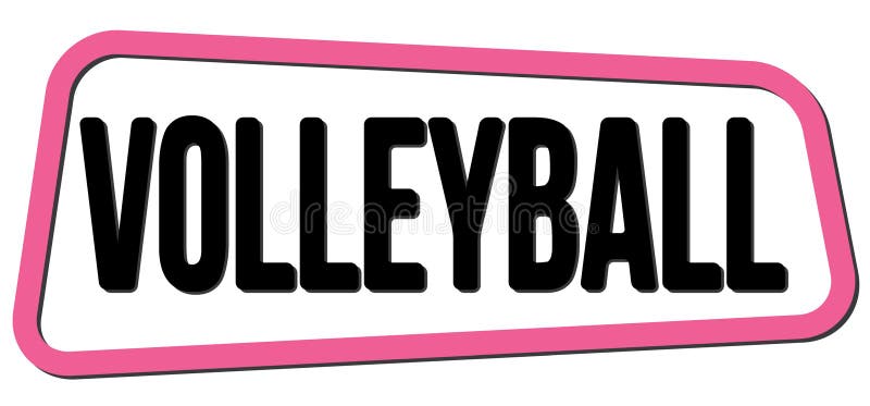 VOLLEYBALL Text on Pink-black Trapeze Stamp Sign Stock Illustration ...
