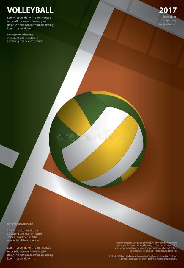 Volleyball Tournament Poster Template Design Stock Vector ...