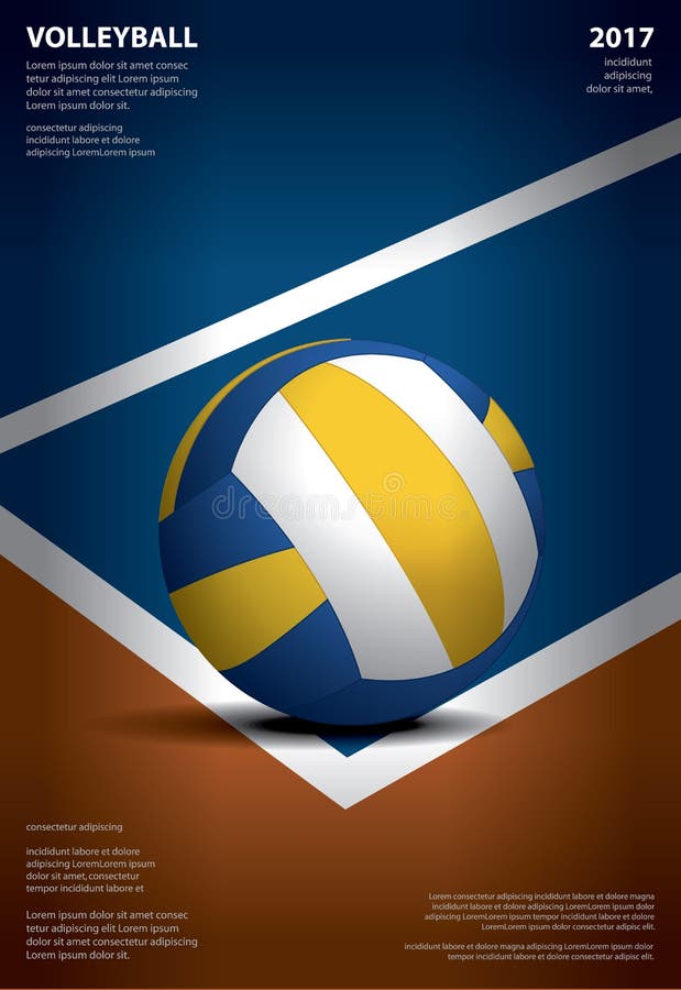 Volleyball Tournament Poster Template Design Stock Vector ...