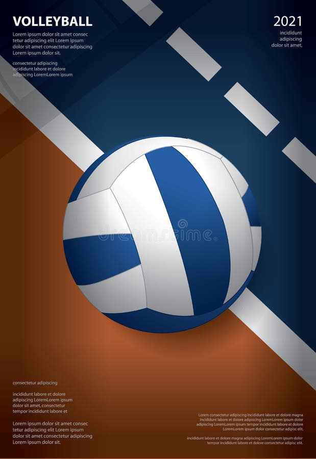 Volleyball Tournament Poster Template Design Stock Vector ...