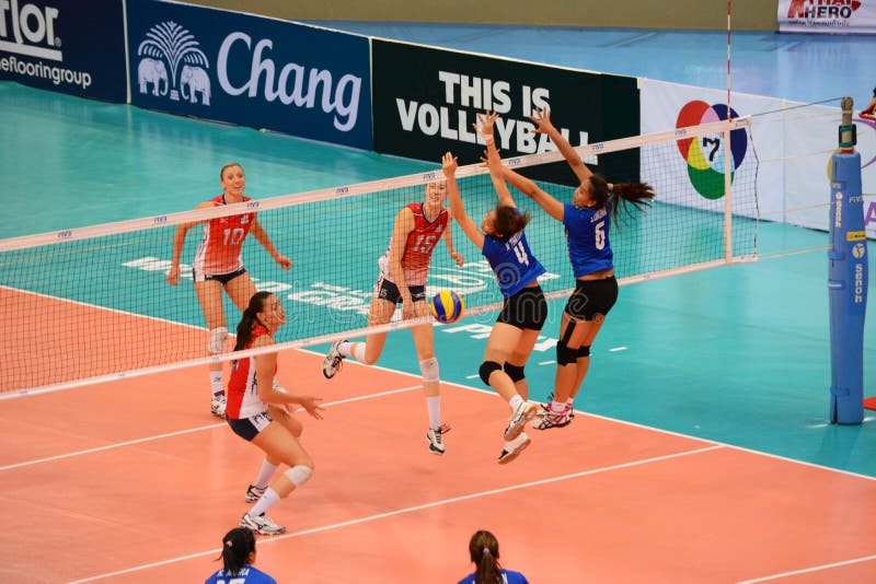 Volleyball WGP : USA VS Thai Editorial Photography - Image of finish ...