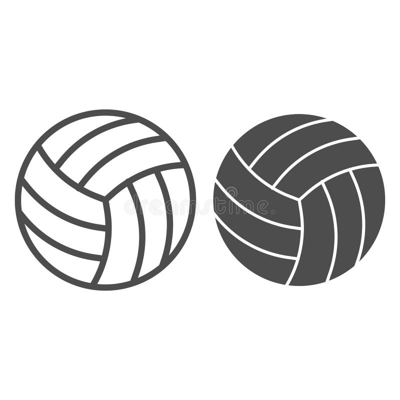 Volleyballballlinie und Glyphikone Sportausr?stungs-Vektorillustration lokalisiert auf Wei? Spielentwurfs-Artentwurf vektor abbildung Volleyballballlinie und Glyphikone Sportausr?stungs-Vektorillustration lokalisiert auf Wei? Spielentwurfs-Artentwurf vektor abbildung