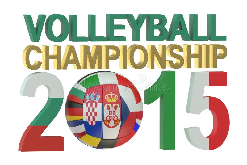 Volleybolleuropén mans det mästerskapbegreppet 2015 royaltyfri illustrationer Volleybolleuropén mans det mästerskapbegreppet 2015 royaltyfri illustrationer