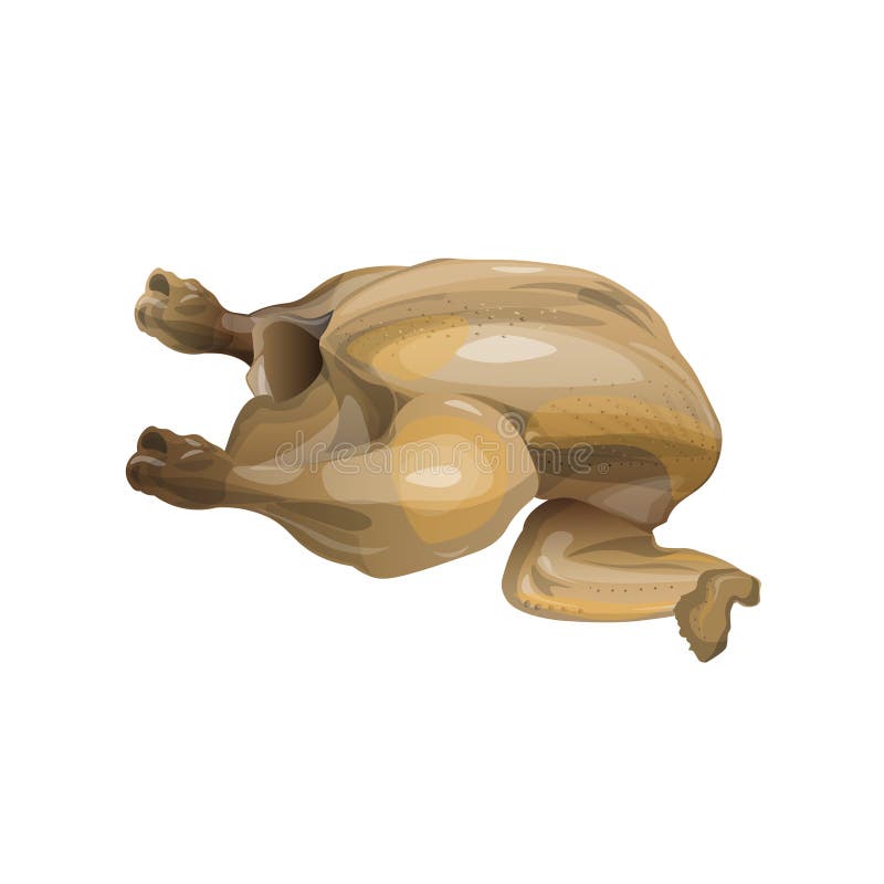 Vollständiges gekochtes Huhn stock abbildung Vollständiges gekochtes Huhn stock abbildung