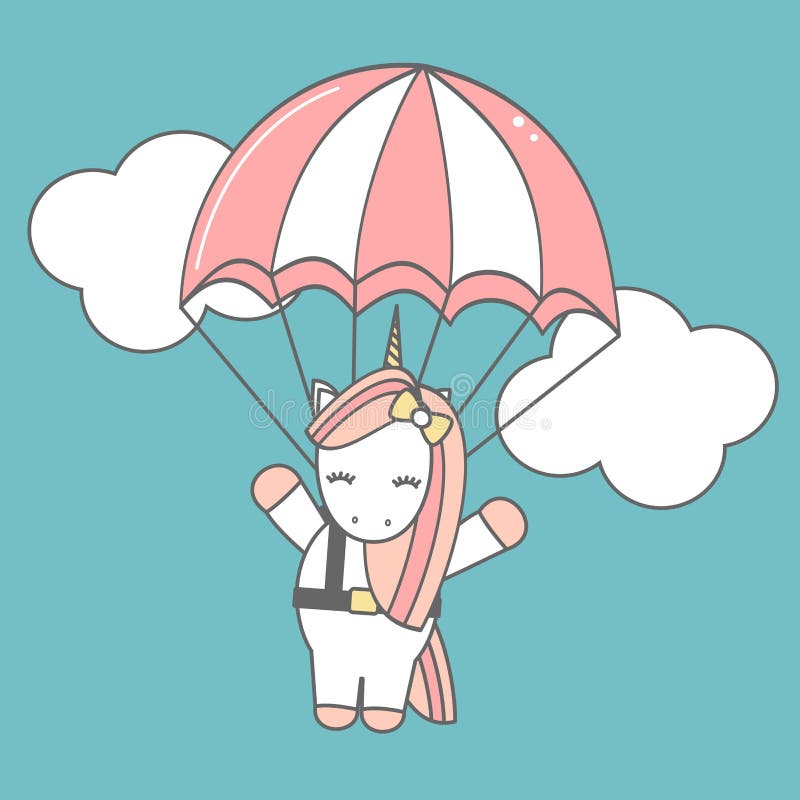 Ragazzo Del Fumetto Con Il Paracadute Illustrazione Di Stock Illustrazione Di Umano Carattere