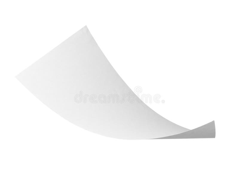 Volo in bianco del documento dell'arricciatura in vento fotografia stock Volo in bianco del documento dell'arricciatura in vento fotografia stock