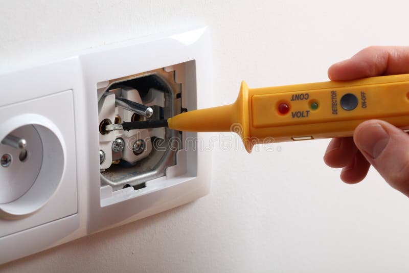 Voltaje en socket fotografía de archivo
