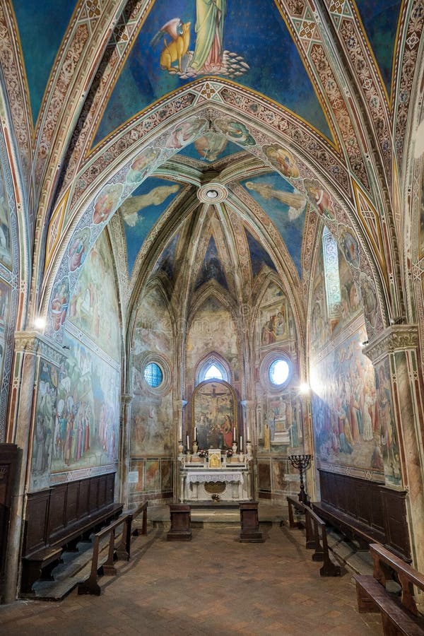 VOLTERRA, TUSCANY - MAY 21, 2017 - Church of Saint Francis, interior royalty free stock photo VOLTERRA, TUSCANY - MAY 21, 2017 - Church of Saint Francis, interior royalty free stock photo