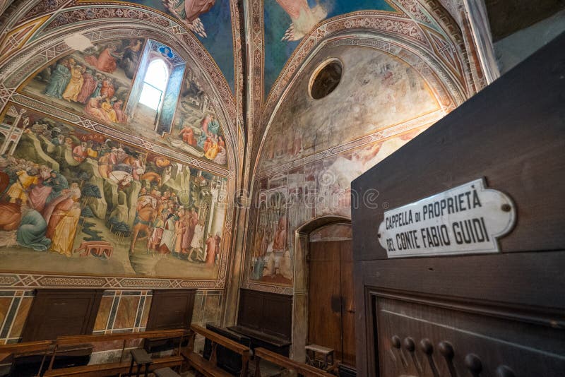 VOLTERRA, TUSCANY - MAY 21, 2017 - Church of Saint Francis, interior royalty free stock photo VOLTERRA, TUSCANY - MAY 21, 2017 - Church of Saint Francis, interior royalty free stock photo