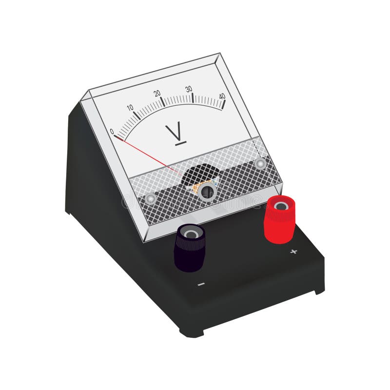 Voltmeter, Analog Voltmeter, Pointer and Scale Measuring the Voltage Stock  Vector - Illustration of power, vector: 197835378