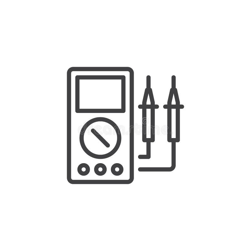 Voltmeter outline icon