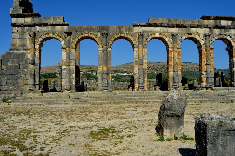 Volubilis stock image. Image of roman, morocco, signal - 55096539