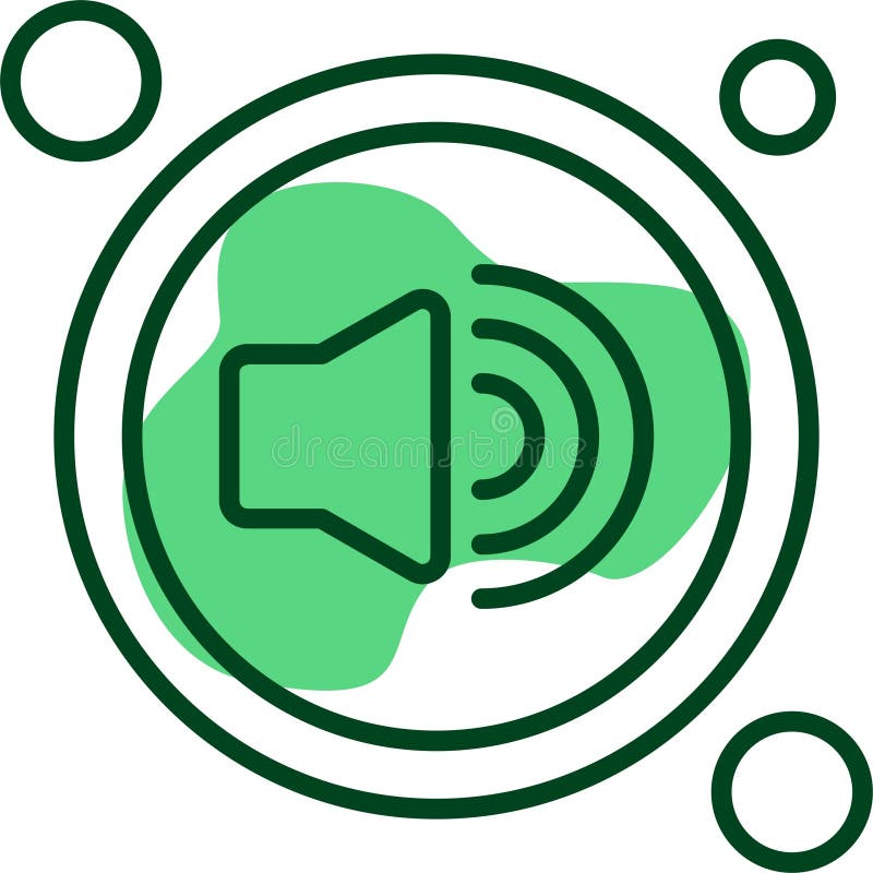 Volume Button Outline Vector Icon vector illustration