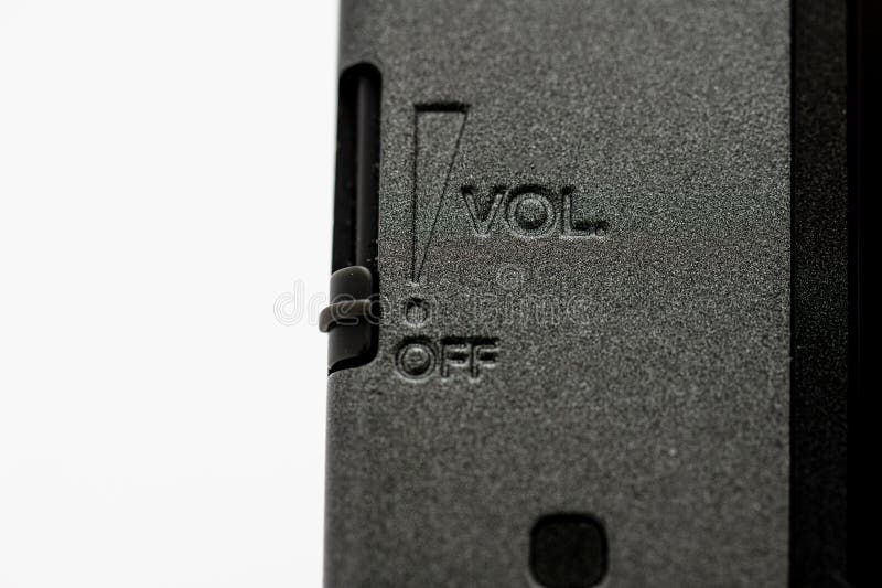 Volume Control of a Nintendo 3DS Handheld Gaming Console.. Stock Photo