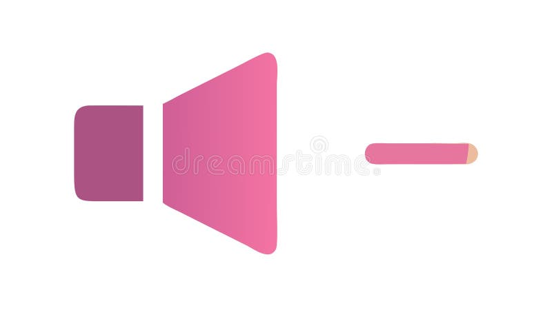 Volume Down Pink Speaker Icon Audio Adjustment UI, vector design Generative AI royalty free illustration