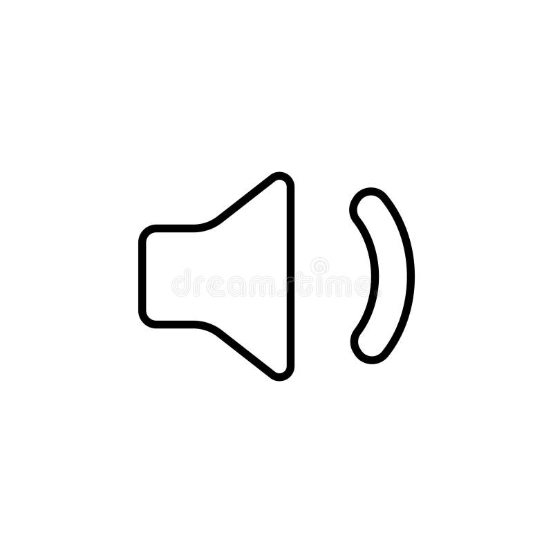 Speaker Low Volume Sign Icon. Sound Symbol. Stock Illustration