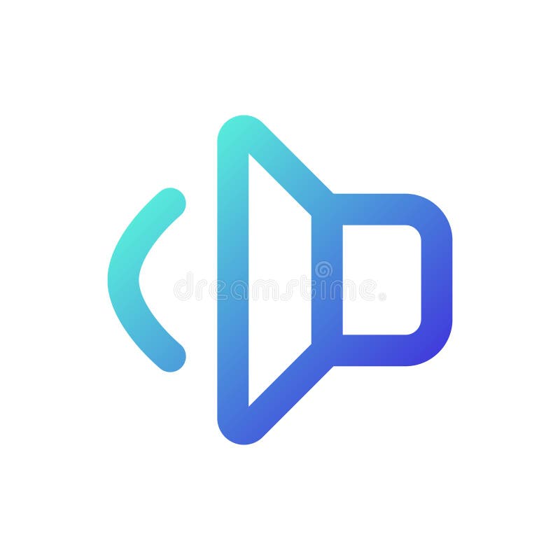 Volume pixel perfect gradient linear ui icon vector illustration
