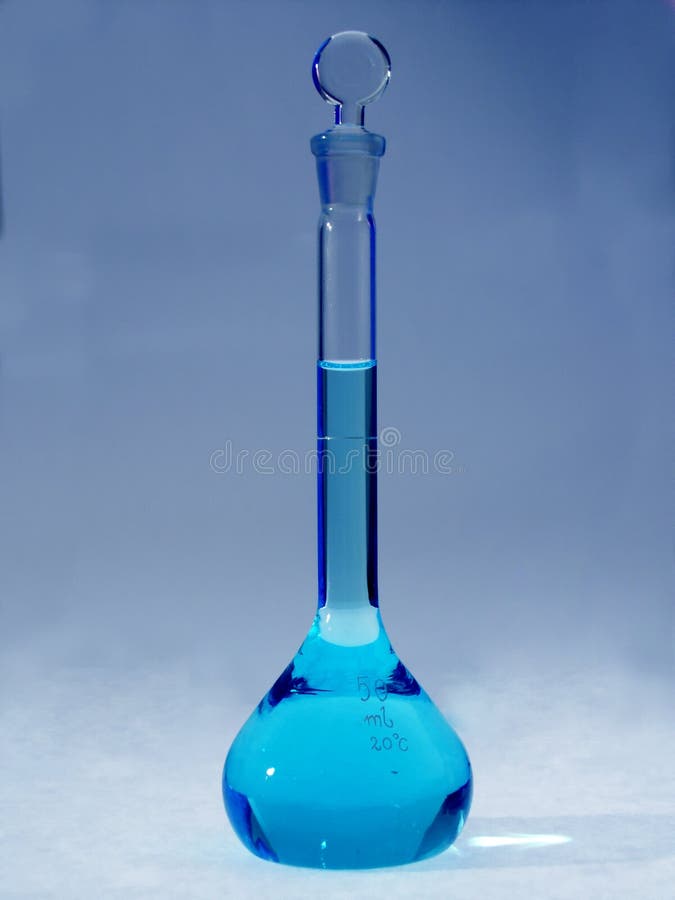 Volumetric flask 2 stock photo Volumetric flask 2 stock photo