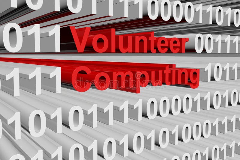 Volunteer computing stock illustration. Illustration of programming