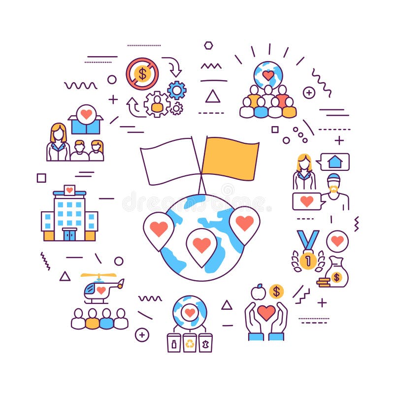 volunteering infographic icons volunteering infographic icons